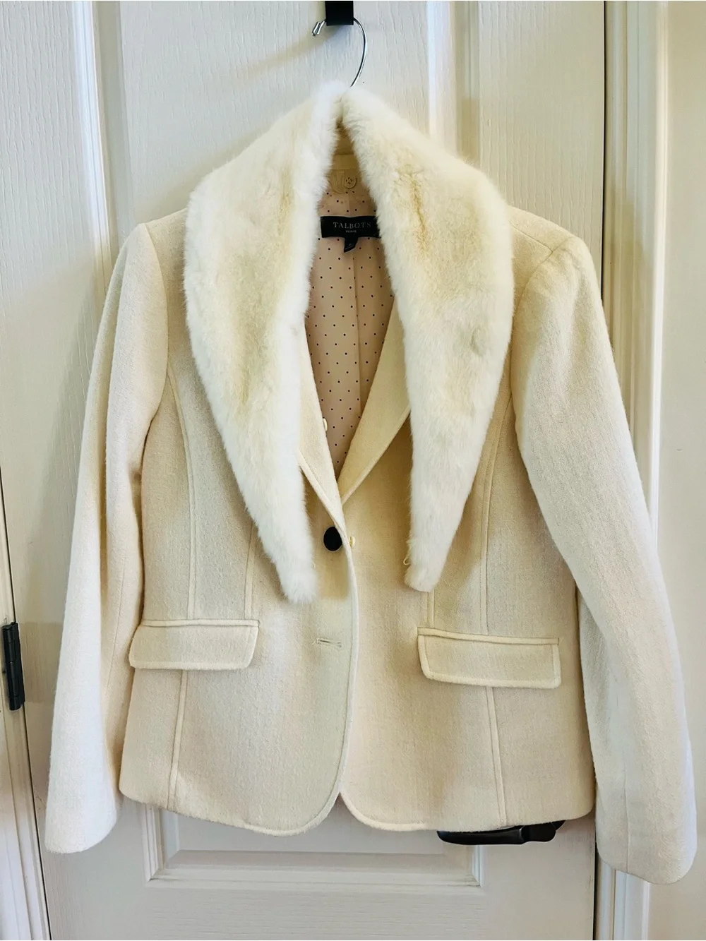Talbots Winter white blazer, 8P